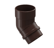 Колено 45˚ для водосточной трубы Шоколад, (RAL 8019)